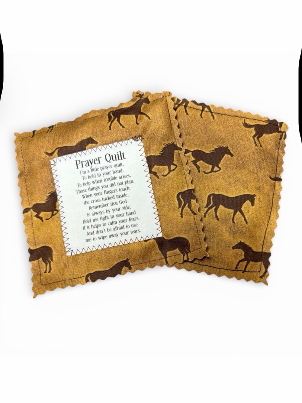 BUY NOW -Handcrafted Prayer Quilt with Uplifting Prayer and Wooden Cross Inside - Picture 5 of 9